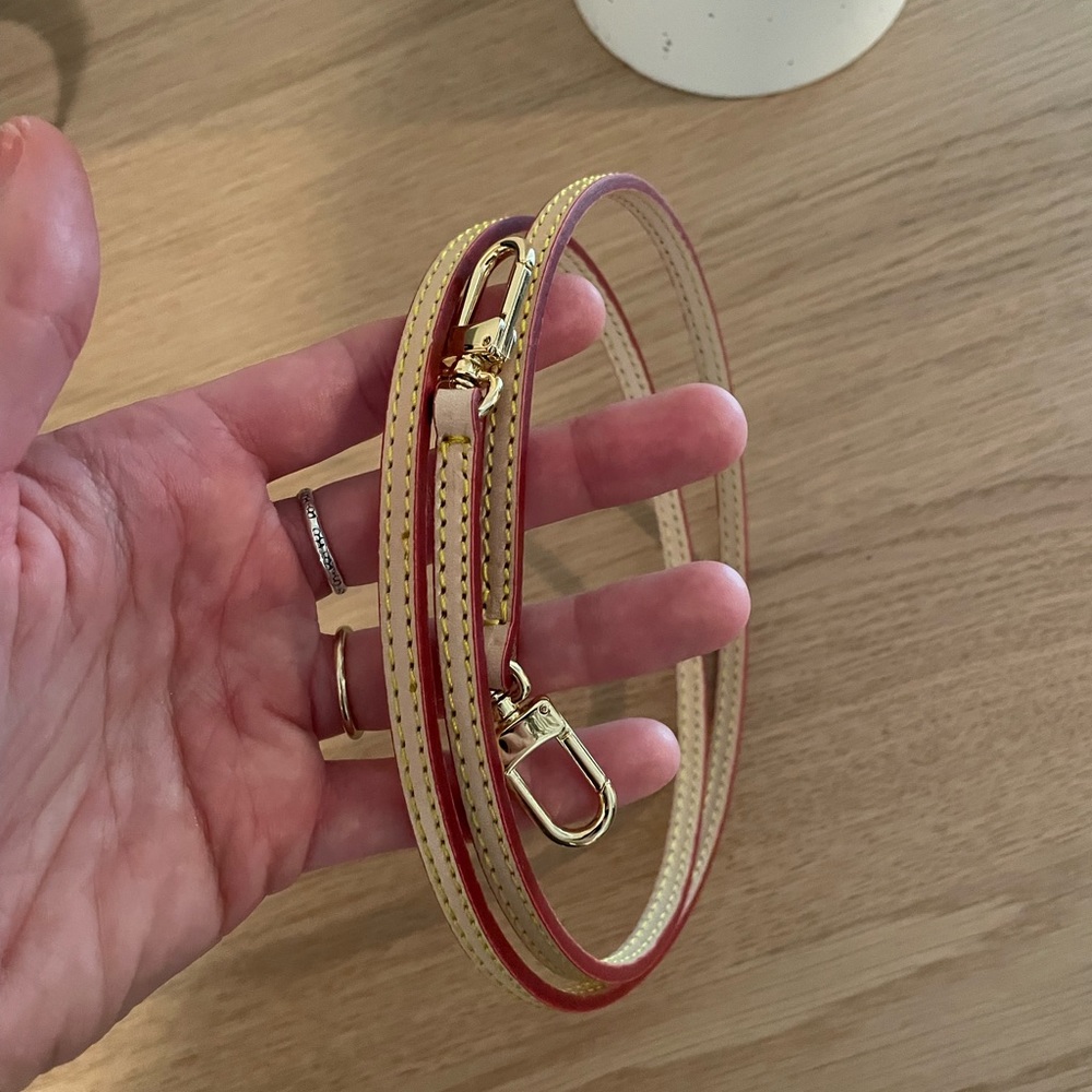 1/4” Vachetta leather crossbody strap for pochette accessories, felicie, etc